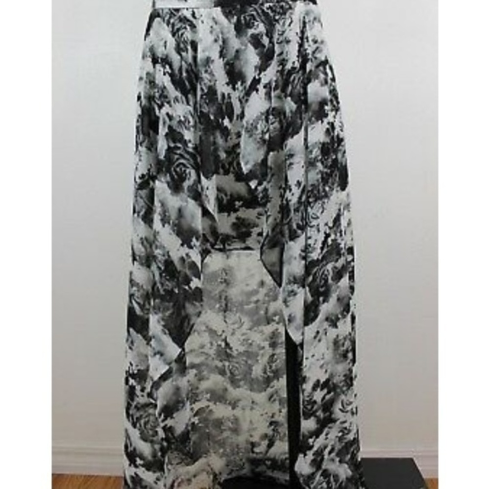 Kimchi Blue Black and Gray High Low Skirt
